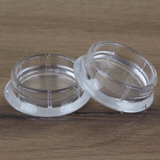 Mbeluntersetzer 33/46 mm rund transparent &ndash; Bodenschutz fr groe Mbel