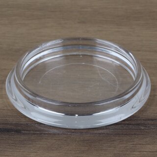 Mbeluntersetzer rund 50/65mm transparent