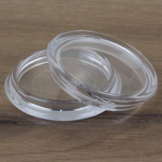 Mbeluntersetzer rund 50/65mm transparent