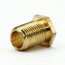 M10x1 Trompetennippel 6 kant ohne Verdrehschutz Messing 12x15 mm Gewindelänge 13 mm