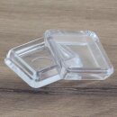 Möbeluntersetzer 30/40 mm eckig transparent – Bodenschutz für eckige Möbelbeine