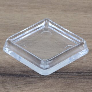 Mbeluntersetzer 40/50 mm eckig transparent &ndash; Bodenschutz fr eckige Mbelbeine