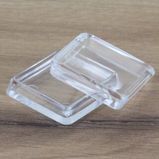 Mbeluntersetzer 40/50 mm eckig transparent &ndash; Bodenschutz fr eckige Mbelbeine