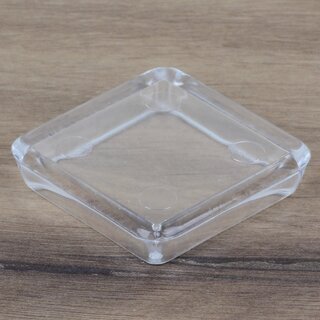 Mbeluntersetzer eckig 40/50mm transparent
