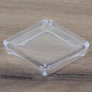 Möbeluntersetzer 40/50 mm eckig transparent – Bodenschutz für eckige Möbelbeine