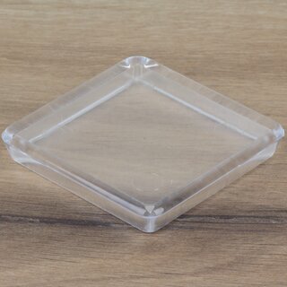 Mbeluntersetzer eckig 60/70mm transparent