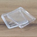 Möbeluntersetzer 60/70 mm eckig transparent – Bodenschutz für eckige Möbelbeine