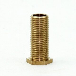 M10x1 Trompetennippel 6 kant ohne Verdrehschutz Messing 12x25 mm Gewindelnge 23 mm
