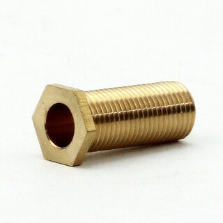 M10x1 Trompetennippel 6 kant ohne Verdrehschutz Messing 12x25 mm Gewindelnge 23 mm