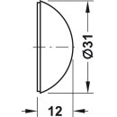 Häfele Türstopper Wandtürstopper Kunststoff 30mm zum Kleben schwarz