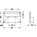 Häfele Möbelgriff Etikettengriff 80x50mm vernickelt poliert – Griff mit Beschriftungsrahmen