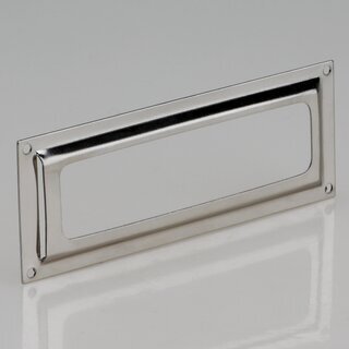Hfele Etikettenrahmen 79x29mm vernickelt Lochabstand 74x25mm