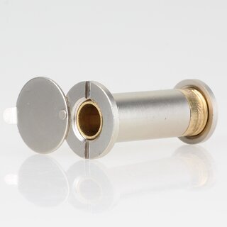 Hfele Trspion 12mm mit Klappe Messing matt vernickelt 31-55mm Trdicke