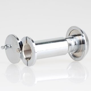Hfele Trspion 14mm mit Klappe Messing verchromt 35-55mm Trdicke