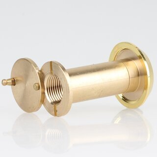 Hfele Trspion 14mm mit Klappe Messing poliert 35-55mm Trdicke