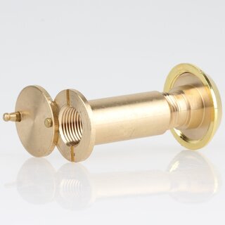Hfele Trspion 14mm mit Klappe Messing poliert 35-55mm Trdicke
