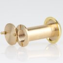 Häfele Türspion Messing poliert 14 mm mit Klappe 200° Sichtwinkel für Türstärken 35–55 mm
