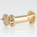 Häfele Türspion Messing poliert 14 mm mit Klappe 200° Sichtwinkel für Türstärken 35–55 mm
