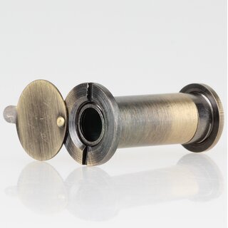Hfele Trspion 12mm mit Klappe Messing brniert 31-55mm Trdicke