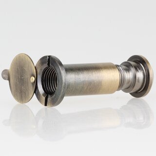 Hfele Trspion 12mm mit Klappe Messing brniert 31-55mm Trdicke