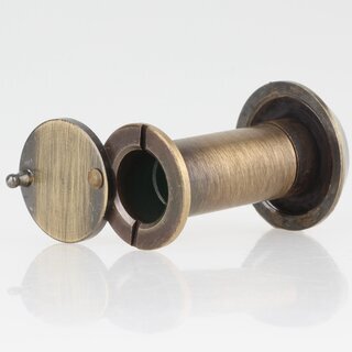 Hfele Trspion 14mm mit Klappe Messing brniert 35-55mm Trdicke