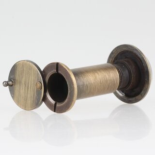 Hfele Trspion 14mm mit Klappe Messing brniert 35-55mm Trdicke