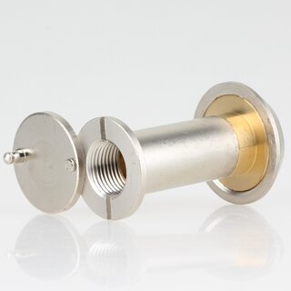 Hfele Trspion 14mm mit Klappe Messing matt vernickelt 35-55mm Trdicke