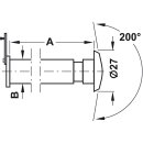 Häfele Türspion Messing verchromt 14 mm mit Klappe 200° Sichtwinkel für Türstärken 50–80 mm