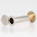 Häfele Türspion Messing matt vernickelt 14 mm mit Klappe 200° Sichtwinkel für Türstärken 50–80 mm