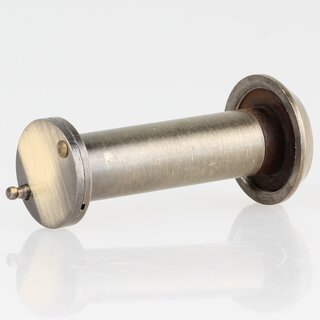 Hfele Trspion Messing brniert 14 mm mit Klappe 200 Sichtwinkel fr Trstrken 50&ndash;80 mm