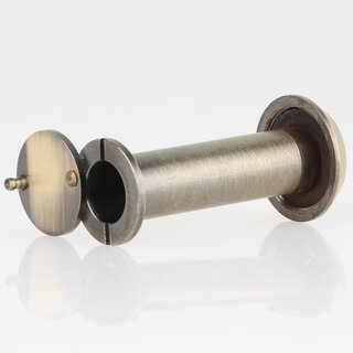 Hfele Trspion Messing brniert 14 mm mit Klappe 200 Sichtwinkel fr Trstrken 50&ndash;80 mm