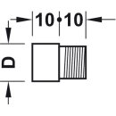 Häfele Türspion Verlängerung 959.00.901 Messing 5–10 mm Ø 14 mm für Türspione