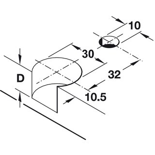 Hfele Doppelbolzen Rafix 30 verzinkt fr 5 mm Bohrung, Wanddicke 16 mm