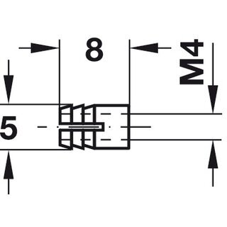 Hfele Spreizmuffe Innengewinde M4 fr 5mm Bohrloch