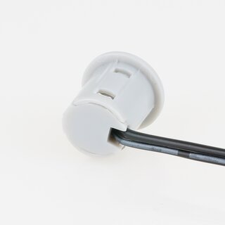 Hfele Druckschalter mit Zuleitung grau Bohrloch 12mm 12-24V