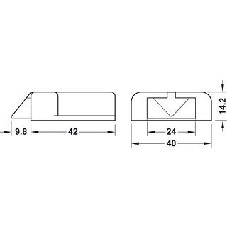 Hfele Universal-Trkontaktschalter modular fr Einrastverbinder 12-24V