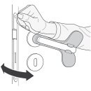 Häfele Türdrücker-Aufsatz Kunststoff schwarz