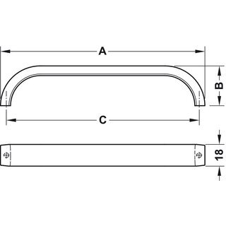 Hfele Mbelgriff Bgelgriff Antik Zinkdruckguss eisenfarben 330x18mm