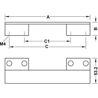 Hfele Mbelgriff Sockelgriff antik eisenfarben Lochabstand 96/160mm