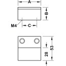 Häfele Möbelgriff Sockelgriff schwarz antik Used Look Lochabstand 32mm