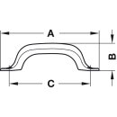 Häfele Möbelgriff Bogengriff Stahl Lochabstand 99 mm