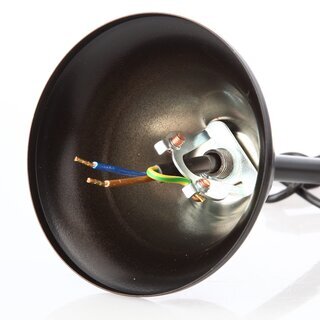 E27 Lampen-Kettenpendel schwarz &ndash; 1 Meter mit Premium-Metallfassung, Baldachin & Kette