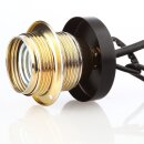 E27 Lampen-Kettenpendel schwarz – 1 Meter mit Premium-Metallfassung, Baldachin & Kette