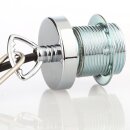 E27 Lampen-Kettenpendel verchromt – 1 Meter mit Premium-Metallfassung, Baldachin & Kette