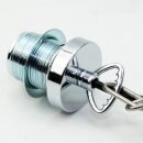 E27 Lampen-Kettenpendel verchromt – 1 Meter mit Premium-Metallfassung, Baldachin & Kette