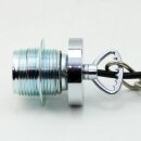 E27 Lampen-Kettenpendel verchromt – 1 Meter mit Premium-Metallfassung, Baldachin & Kette