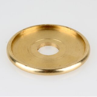 Zentrierscheibe Abdeckscheibe Zierscheibe Messing 40x3.5mm mit Rand 10.5mm Bohrung