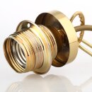 E27 Lampen-Kettenpendel messing poliert – 1 Meter mit Premium-Metallfassung, Baldachin & Kette