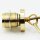 E27 Lampen-Kettenpendel messing poliert – 1 Meter mit Premium-Metallfassung, Baldachin & Kette