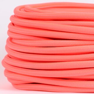 Textilkabel Neon-Magenta 3-adrig 3x0,75 Schlauchleitung...